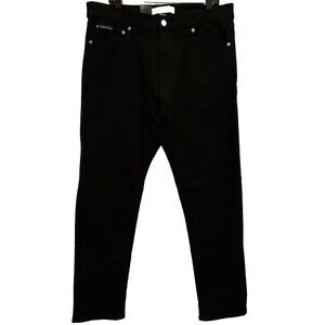 Calvin Klein Mens 36X34 Black Slim Straight Jean Classic Denim Chino Pants